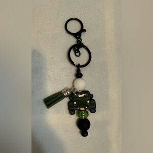 Green and Black Car Keychain
